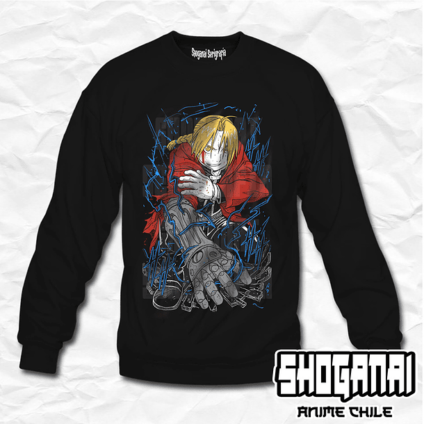 FMA09 Edward Elric - Fullmetal Alchemist / Crewneck - Poleron Polo 1