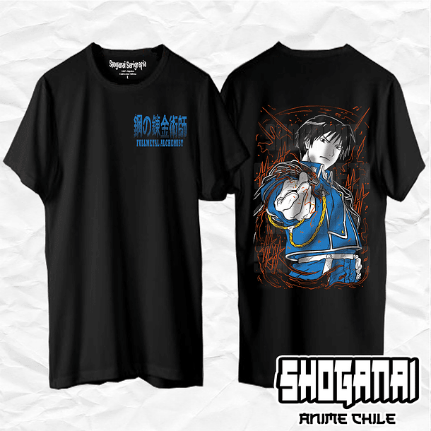 FMA11 Roy Mustang - Fullmetal Alchemist / Polera manga corta 1