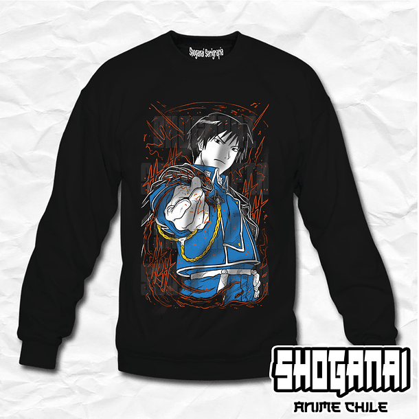 FMA11 Roy Mustang - Fullmetal Alchemist / Crewneck - Poleron Polo 1