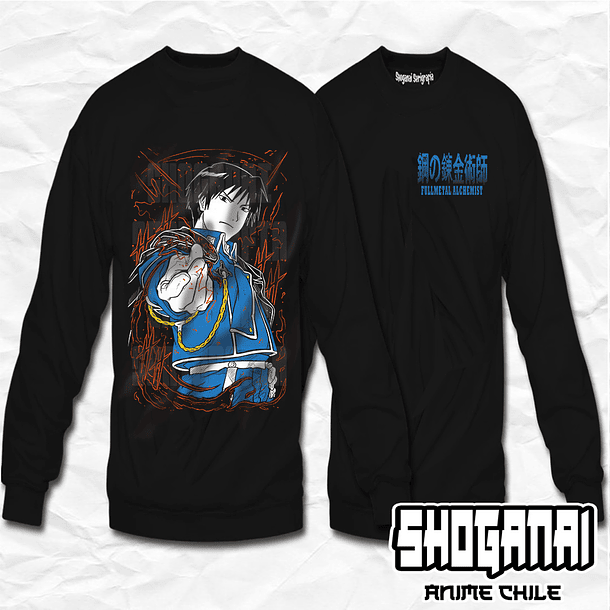 FMA11 Roy Mustang - Fullmetal Alchemist / Crewneck - Poleron Polo 1