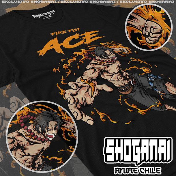 OP39 Portgas D. Ace - One Piece / Polera manga corta 1