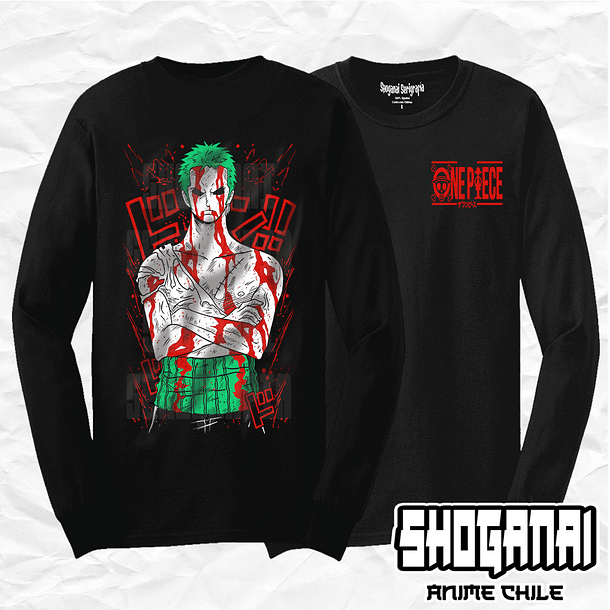OP56 Roronoa Zoro - One Piece / Polera manga larga 1