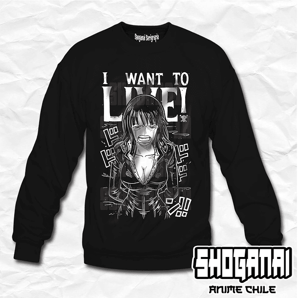 OP61 Nico Robin - One Piece / Crewneck - Poleron Polo 1