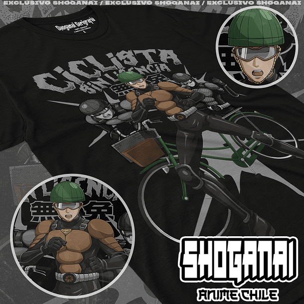 OPM01 Ciclista sin Licencia - One Punch Man / Polera manga corta 1
