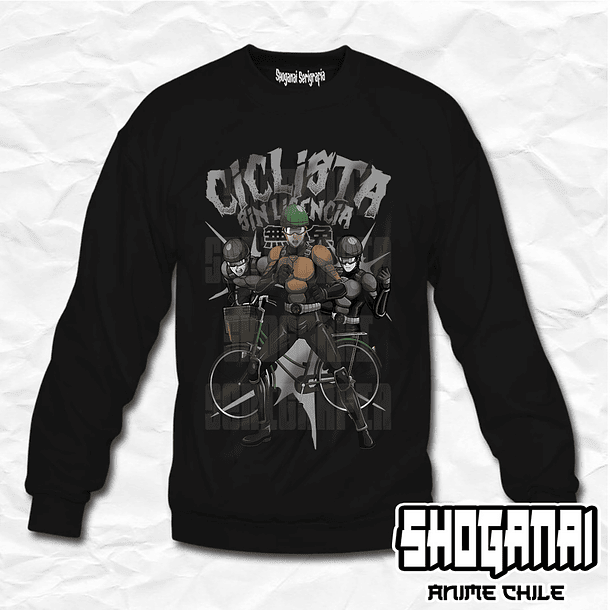 OPM01 Ciclista sin Licencia - One Punch Man / Crewneck - Poleron Polo 1