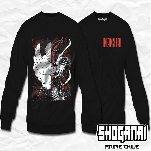 OPM07 Bang y Garou - One Punch Man / Crewneck - Poleron Polo 1