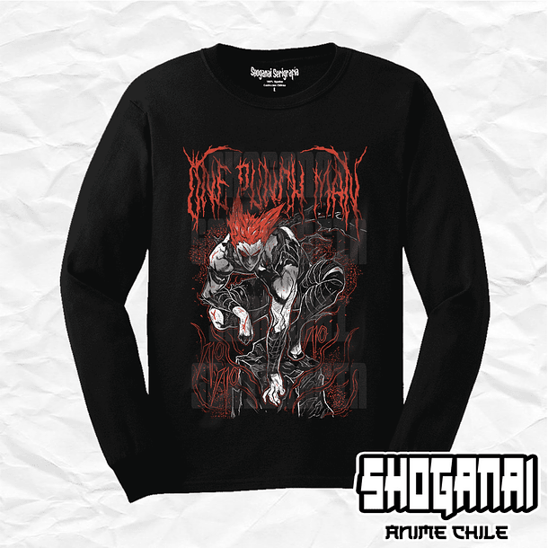 OPM08 Garou - One Punch Man / Polera manga larga 1