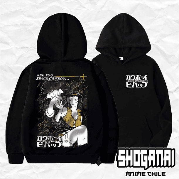 CWB01 Spike y Faye - Cowboy Bebop / Hoddie - Poleron Canguro 1