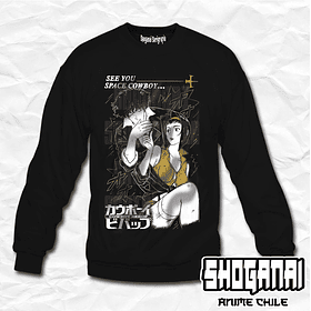 CWB01 Spike y Faye - Cowboy Bebop / Crewneck - Poleron Polo