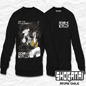 CWB01 Spike y Faye - Cowboy Bebop / Crewneck - Poleron Polo