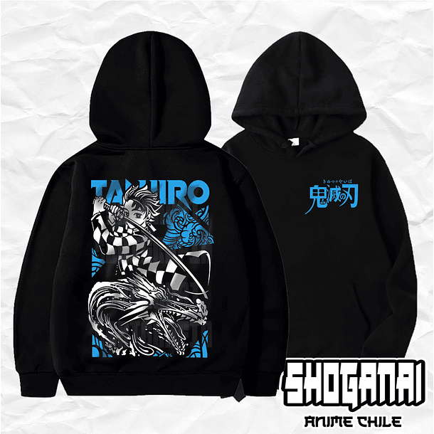 KNY01 Tanjiro Kamado - Kimetsu No Yaiba / Hoddie - Poleron Canguro 1