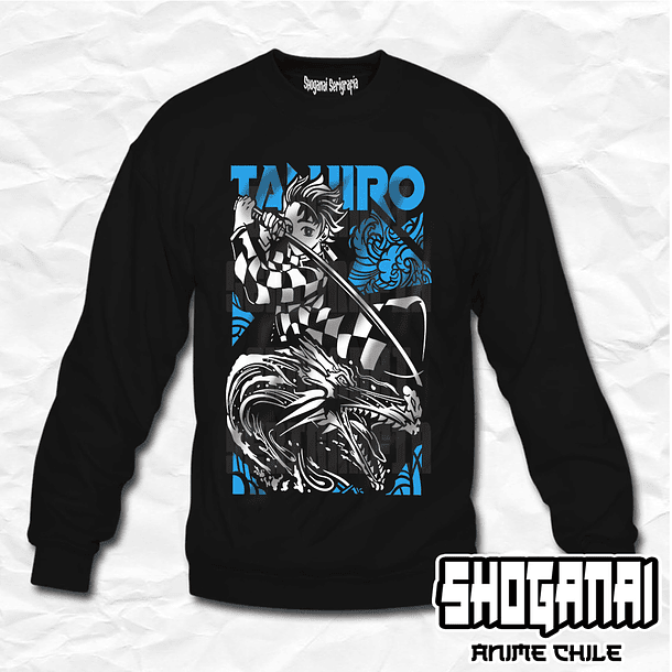 KNY01 Tanjiro Kamado - Kimetsu No Yaiba / Crewneck - Poleron Polo 1