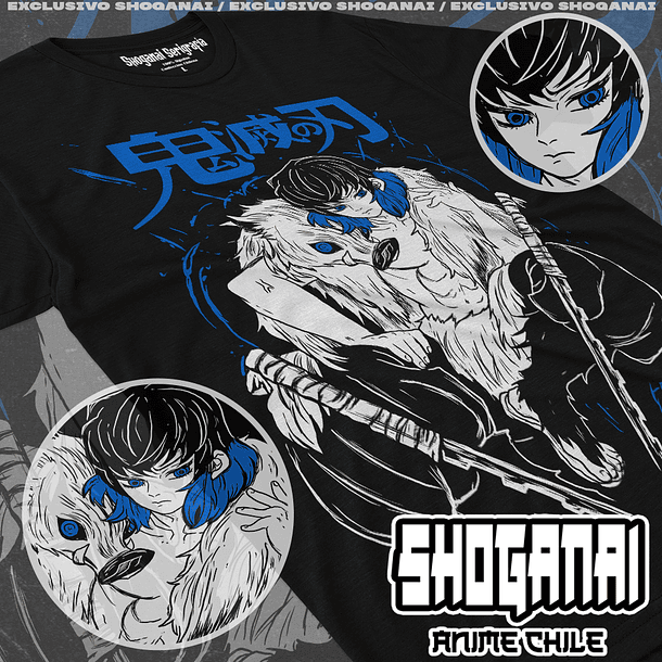 KNY03 Inosuke Hashibara - Kimetsu No Yaiba / Polera manga corta 1