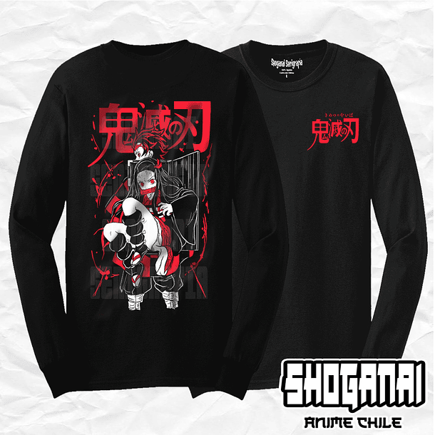 KNY04 Nezuko y Tanjiro - Kimetsu No Yaiba / Polera manga larga 1