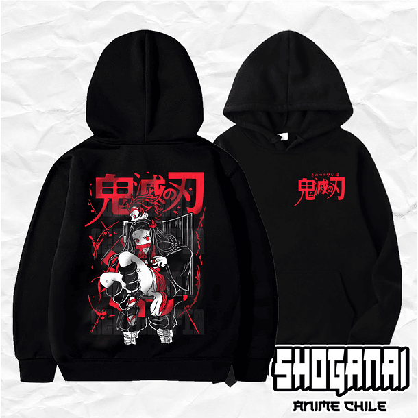 KNY04 Nezuko y Tanjiro - Kimetsu No Yaiba / Hoddie - Poleron Canguro 1