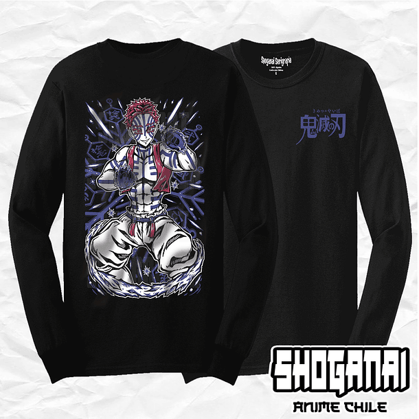 KNY05 Akaza - Kimetsu No Yaiba / Polera manga larga 1