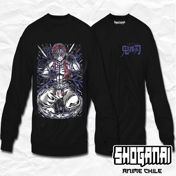 KNY05 Akaza - Kimetsu No Yaiba / Crewneck - Poleron Polo 1