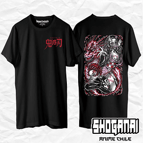 KNY07 Nezuko y Tanjiro - Kimetsu No Yaiba / Polera manga corta