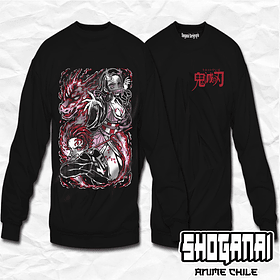 KNY07 Nezuko y Tanjiro - Kimetsu No Yaiba / Crewneck - Poleron Polo