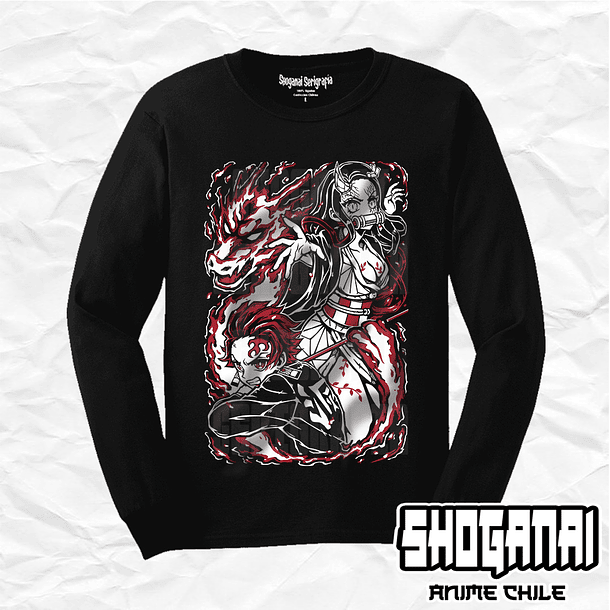 KNY07 OP2 Nezuko y Tanjiro - Kimetsu No Yaiba / Polera manga larga 1