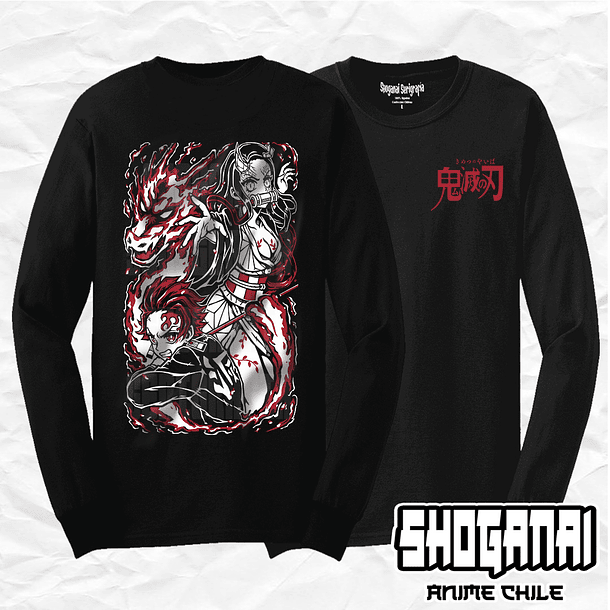 KNY07 OP2 Nezuko y Tanjiro - Kimetsu No Yaiba / Polera manga larga 1