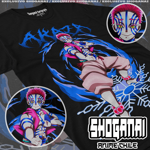 KNY08 Akaza - Kimetsu No Yaiba / Polera manga corta 1
