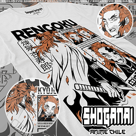 KNY11 Kyojuro Rengoku - Kimetsu No Yaiba / Polera manga corta