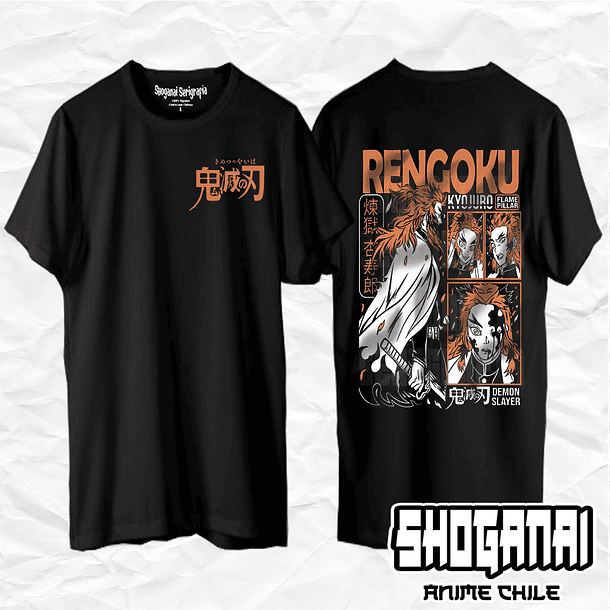 KNY11 Kyojuro Rengoku - Kimetsu No Yaiba / Polera manga corta 1