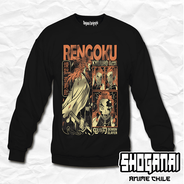 KNY11 OP2 Kyojuro Rengoku - Kimetsu No Yaiba / Crewneck - Poleron Polo 1