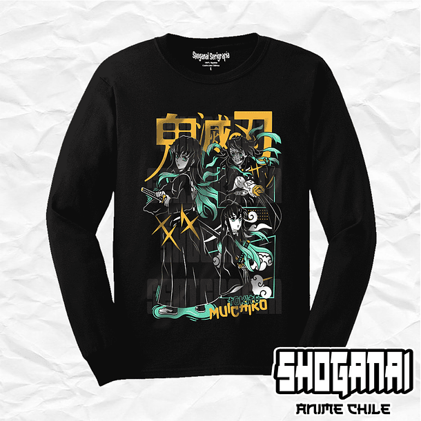 KNY12 Muichiro Tokito - Kimetsu No Yaiba / Polera manga larga 1