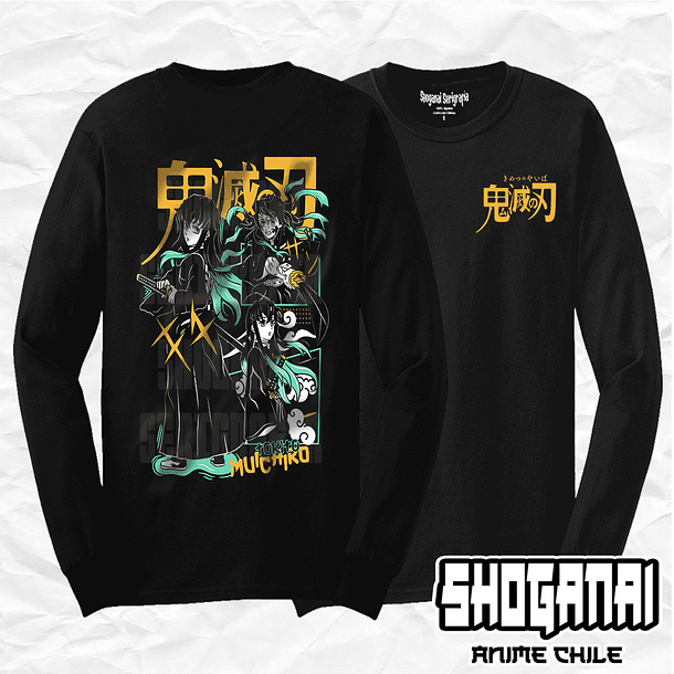 KNY12 Muichiro Tokito - Kimetsu No Yaiba / Polera manga larga 1