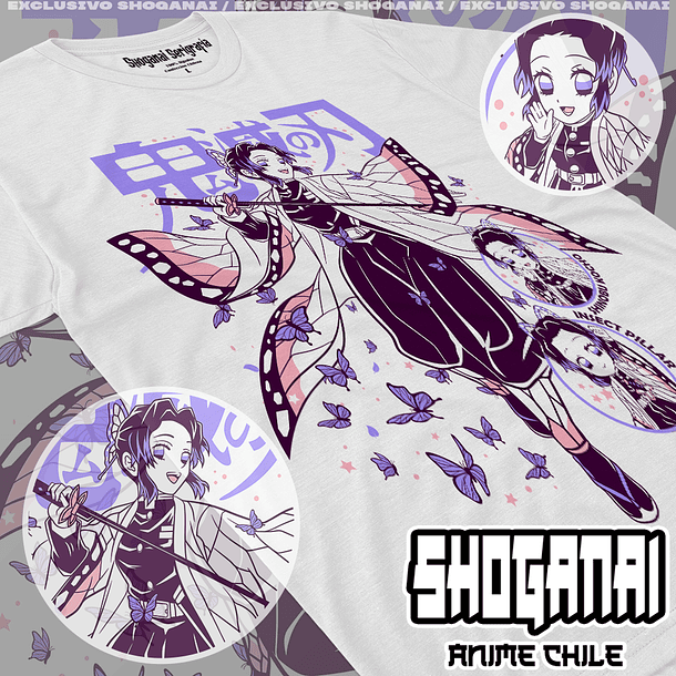 KNY13 Shinobu Kocho - Kimetsu No Yaiba / Polera manga corta 1