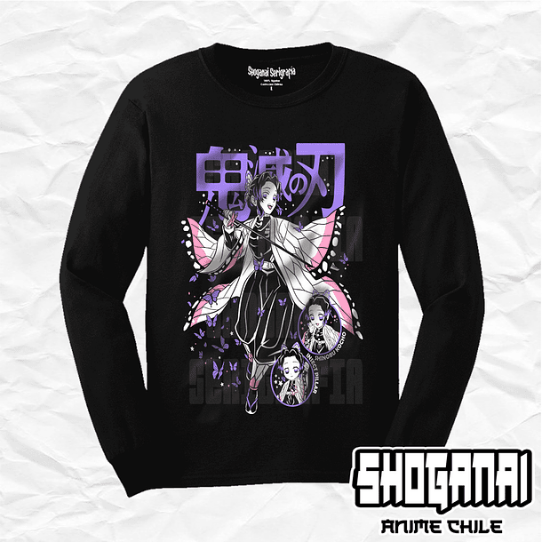 KNY13 Shinobu Kocho - Kimetsu No Yaiba / Polera manga larga 1