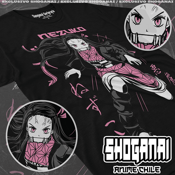 KNY14 Nezuko Kamado - Kimetsu No Yaiba / Polera manga corta 1