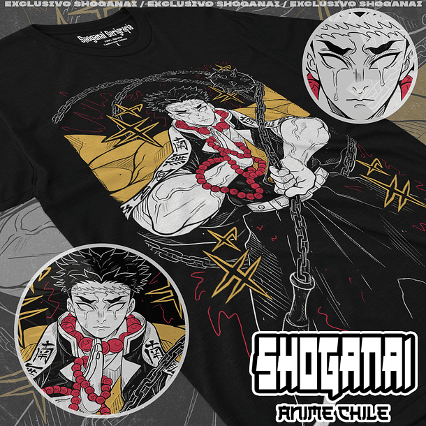 KNY15 Gyomei Himejima - Kimetsu No Yaiba / Polera manga corta 1