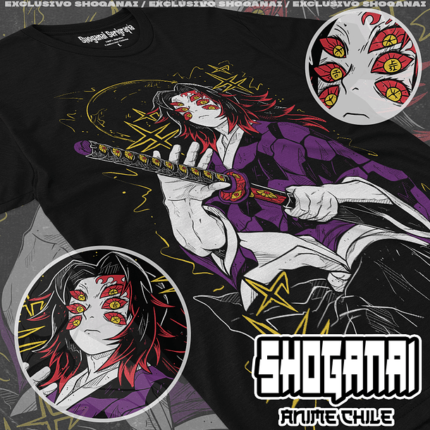 KNY16 Kokushibo - Kimetsu No Yaiba / Polera manga corta 1
