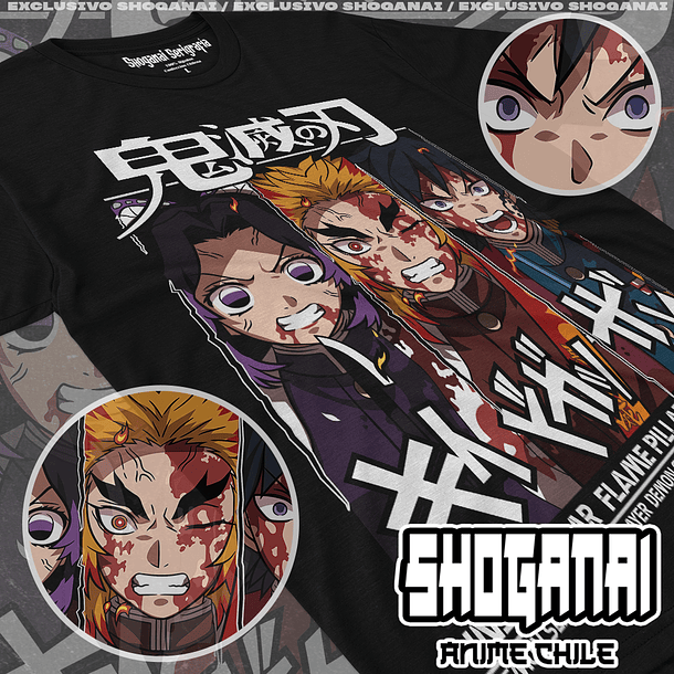 KNY18 Shinobu, Rengoku y Tomioka - Kimetsu No Yaiba / Polera manga corta 1