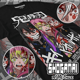 KNY19 Obanai, Mitsuri y Uzui - Kimetsu No Yaiba / Polera manga corta
