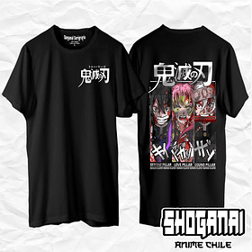 KNY19 Obanai, Mitsuri y Uzui - Kimetsu No Yaiba / Polera manga corta