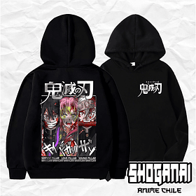 KNY19 Obanai, Mitsuri y Uzui - Kimetsu No Yaiba / Hoddie - Poleron Canguro