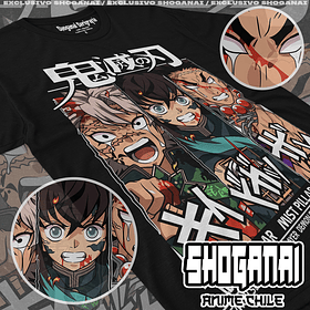 KNY20 Sanemi, Tokito y Gyomei - Kimetsu No Yaiba / Polera manga corta