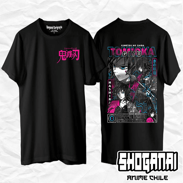 KNY21 OP2 Giyu Tomioka - Kimetsu No Yaiba / Polera manga corta 1