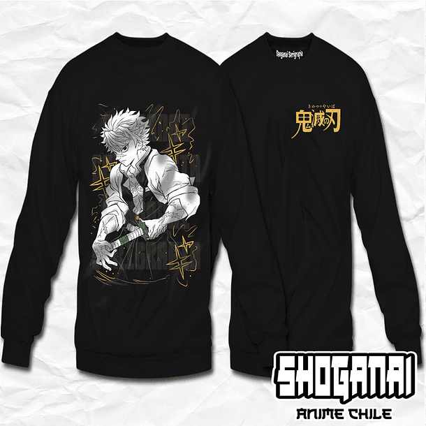 KNY22 Sanemi Shinazugawa - Kimetsu No Yaiba / Crewneck - Poleron Polo 1