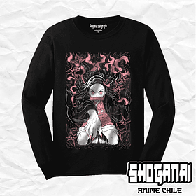KNY25 Nezuko Kamado - Kimetsu No Yaiba / Polera manga larga