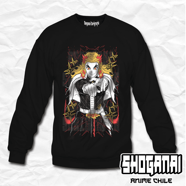 KNY26 Kyojuro Rengoku - Kimetsu No Yaiba / Crewneck - Poleron Polo 1