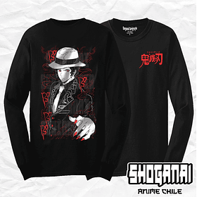 KNY27 Muzan Kibutsuji - Kimetsu No Yaiba / Polera manga larga