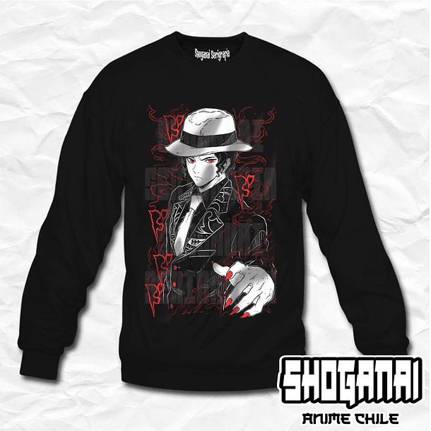 KNY27 Muzan Kibutsuji - Kimetsu No Yaiba / Crewneck - Poleron Polo 1