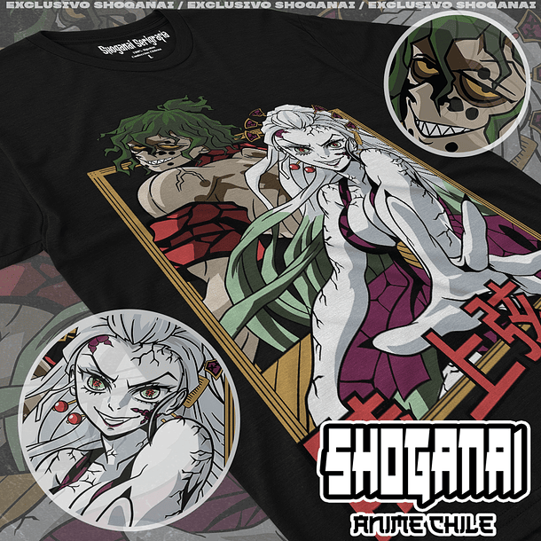 KNY31 Daki y Gyutaro - Kimetsu No Yaiba / Polera manga corta 1