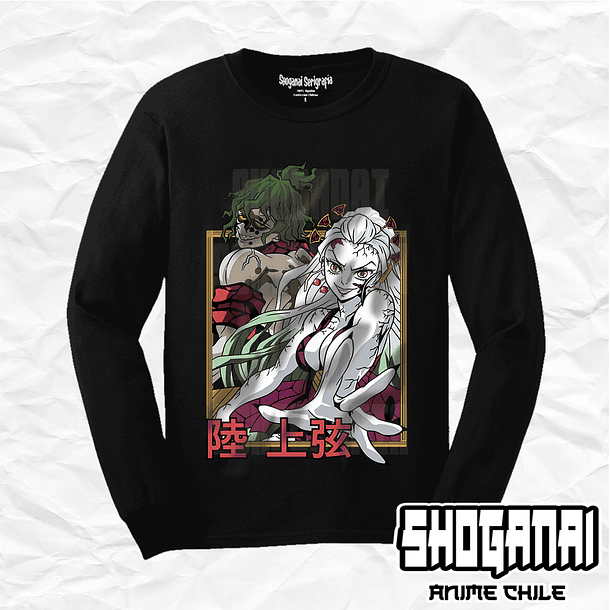 KNY31 Daki y Gyutaro - Kimetsu No Yaiba / Polera manga larga 1