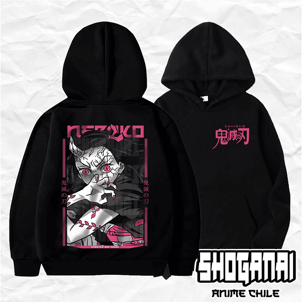 KNY32 Nezuko Kamado - Kimetsu No Yaiba / Hoddie - Poleron Canguro 1